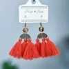 Southern Grace ACCESSORIES Red Sahara Tassel Earrings