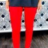 The ZigZag Stripe BOTTOMS Red Skinny Ponte Pants