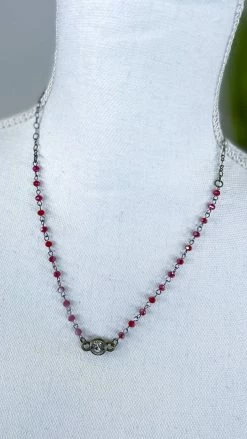 Lost & Found ACCESSORIES Red Sophie Crystal Necklace