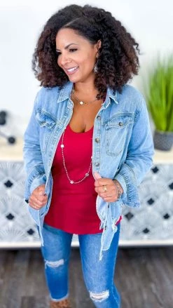 The ZigZag Stripe Red Stellar Time Tank TOPS & TUNICS