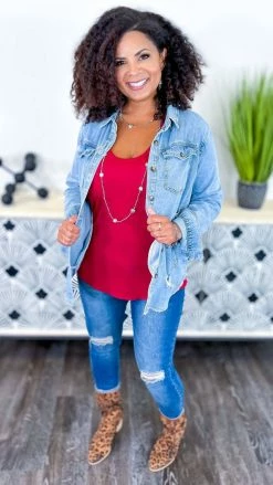 The ZigZag Stripe Red Stellar Time Tank TOPS & TUNICS