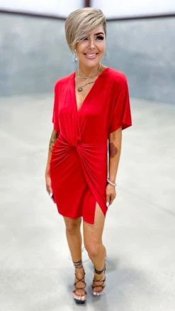 The ZigZag Stripe DRESSES Red Total Catch Dress