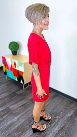 The ZigZag Stripe DRESSES Red Total Catch Dress