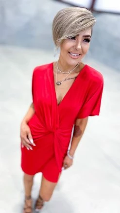 The ZigZag Stripe DRESSES Red Total Catch Dress