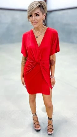 The ZigZag Stripe DRESSES Red Total Catch Dress