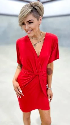 The ZigZag Stripe DRESSES Red Total Catch Dress