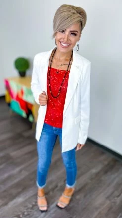 The ZigZag Stripe Red Weekend Wow Tank TOPS & TUNICS