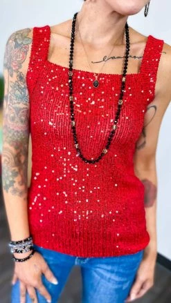 The ZigZag Stripe Red Weekend Wow Tank TOPS & TUNICS