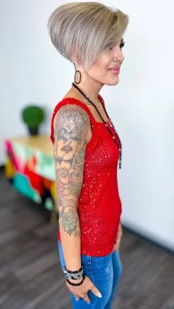 The ZigZag Stripe Red Weekend Wow Tank TOPS & TUNICS