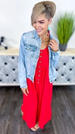 The ZigZag Stripe JUMPSUITS & ROMPERS Red You Shine Jumpsuit