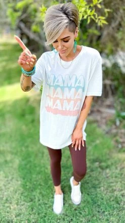 Golden Rose Co GRAPHIC TEES Retro Stacked Mama Tee