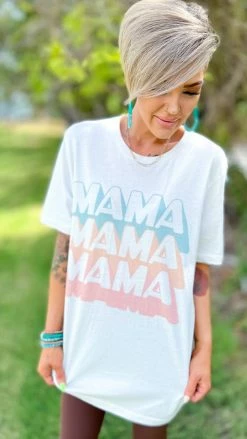 Golden Rose Co GRAPHIC TEES Retro Stacked Mama Tee