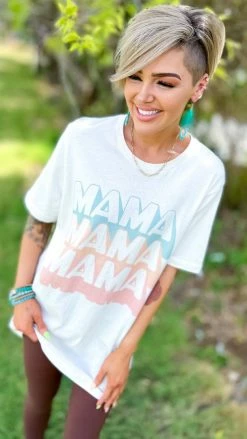 Golden Rose Co GRAPHIC TEES Retro Stacked Mama Tee