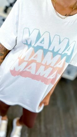 Golden Rose Co GRAPHIC TEES Retro Stacked Mama Tee