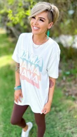 Golden Rose Co GRAPHIC TEES Retro Stacked Mama Tee