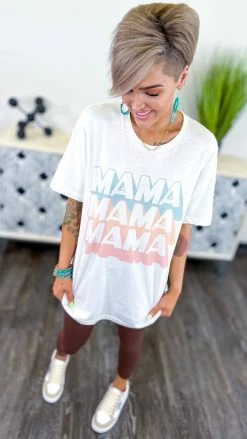 Golden Rose Co GRAPHIC TEES Retro Stacked Mama Tee