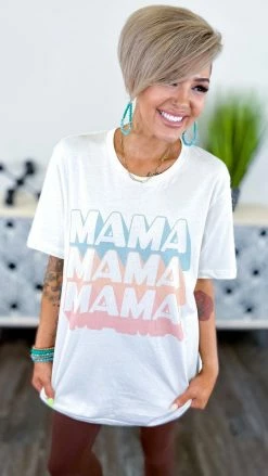 Golden Rose Co GRAPHIC TEES Retro Stacked Mama Tee
