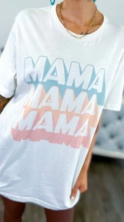Golden Rose Co GRAPHIC TEES Retro Stacked Mama Tee