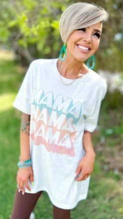 Golden Rose Co GRAPHIC TEES Retro Stacked Mama Tee