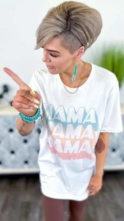 Golden Rose Co GRAPHIC TEES Retro Stacked Mama Tee