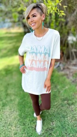 Golden Rose Co GRAPHIC TEES Retro Stacked Mama Tee