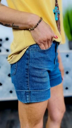 Crazy Train Rock N Roll Denim Shorts BOTTOMS