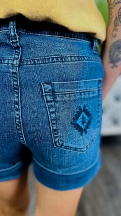 Crazy Train Rock N Roll Denim Shorts BOTTOMS