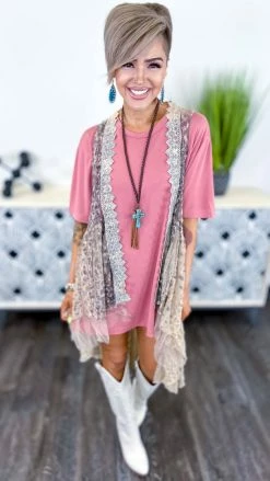 Origami OUTERWEAR Rose Leopard Sway With You Vest