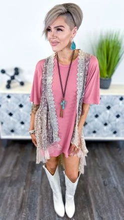 Origami OUTERWEAR Rose Leopard Sway With You Vest