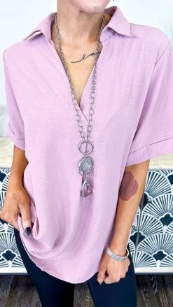 The ZigZag Stripe TOPS & TUNICS Rose Posh Promise Top