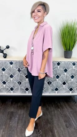 The ZigZag Stripe TOPS & TUNICS Rose Posh Promise Top