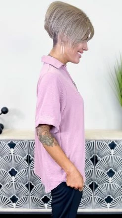 The ZigZag Stripe TOPS & TUNICS Rose Posh Promise Top