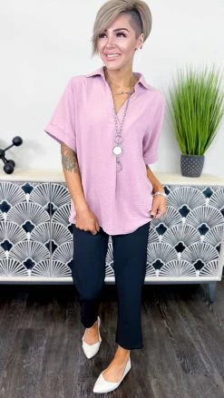 The ZigZag Stripe TOPS & TUNICS Rose Posh Promise Top