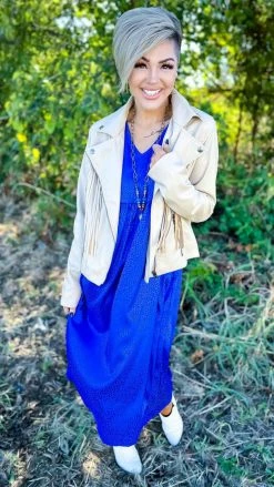 The ZigZag Stripe DRESSES Royal Leopard City Sleek Midi Dress