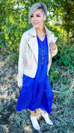 The ZigZag Stripe DRESSES Royal Leopard City Sleek Midi Dress