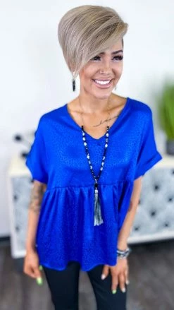 The ZigZag Stripe Royal Leopard City Sleek Top