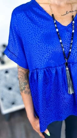 The ZigZag Stripe Royal Leopard City Sleek Top