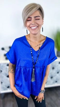 The ZigZag Stripe Royal Leopard City Sleek Top