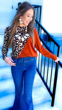 Your Fashion Wholesale Rust Favorite Moment Top