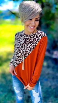 Your Fashion Wholesale Rust Favorite Moment Top