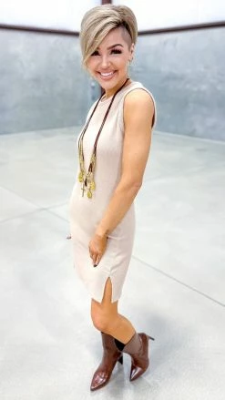 The ZigZag Stripe DRESSES Sand Desert Valley Dress