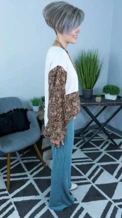 The ZigZag Stripe BOTTOMS Seafoam Future Moves Pants [NO RETURNS]