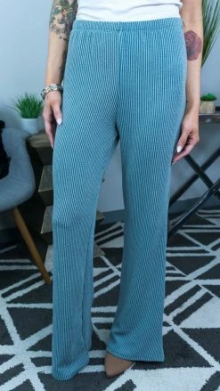 The ZigZag Stripe BOTTOMS Seafoam Future Moves Pants [NO RETURNS]