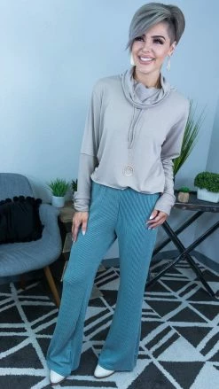 The ZigZag Stripe BOTTOMS Seafoam Future Moves Pants [NO RETURNS]