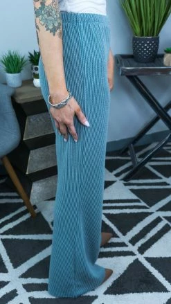 The ZigZag Stripe BOTTOMS Seafoam Future Moves Pants [NO RETURNS]