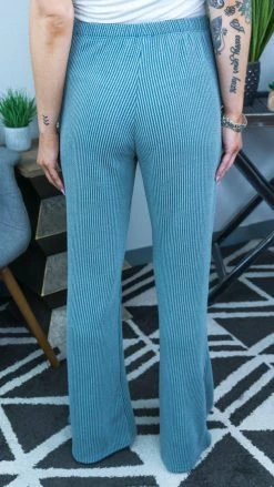 The ZigZag Stripe BOTTOMS Seafoam Future Moves Pants [NO RETURNS]