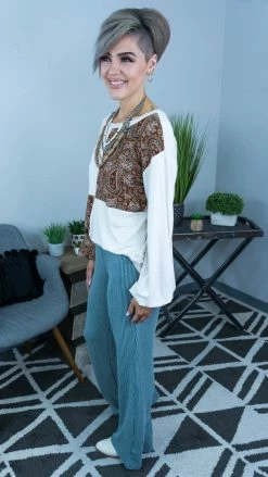 The ZigZag Stripe BOTTOMS Seafoam Future Moves Pants [NO RETURNS]