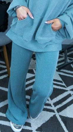 The ZigZag Stripe BOTTOMS Seafoam Future Moves Pants [NO RETURNS]