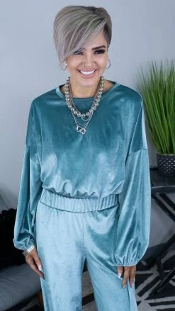 The ZigZag Stripe Seafoam Sweet Fantasy Top [NO RETURNS] TOPS & TUNICS