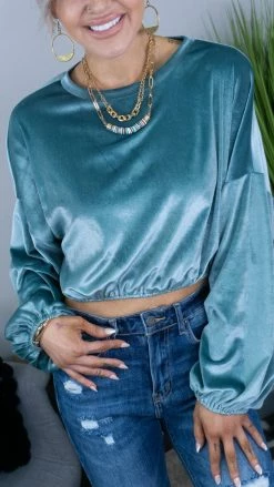 The ZigZag Stripe Seafoam Sweet Fantasy Top [NO RETURNS] TOPS & TUNICS